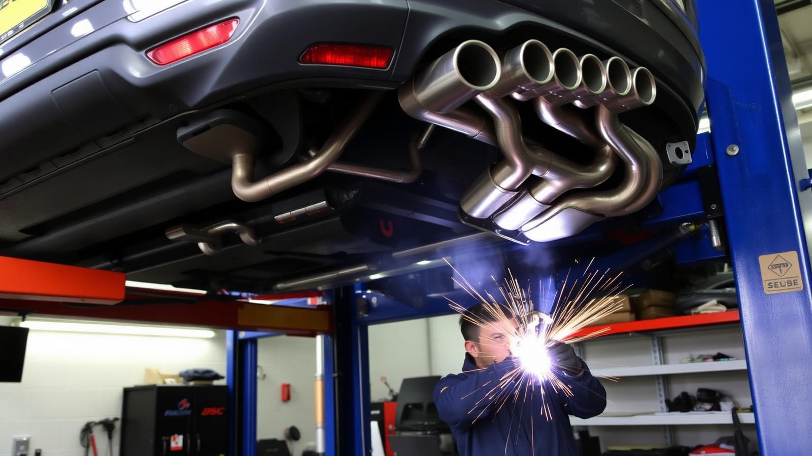 Premium Modern Fabrication Shop — muffler & exhaust shops website design concept